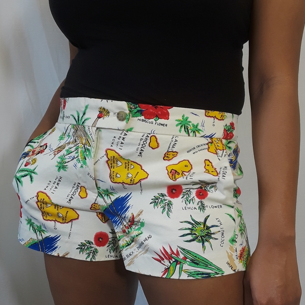 J.Crew chino hawaiian themed shorts size 10